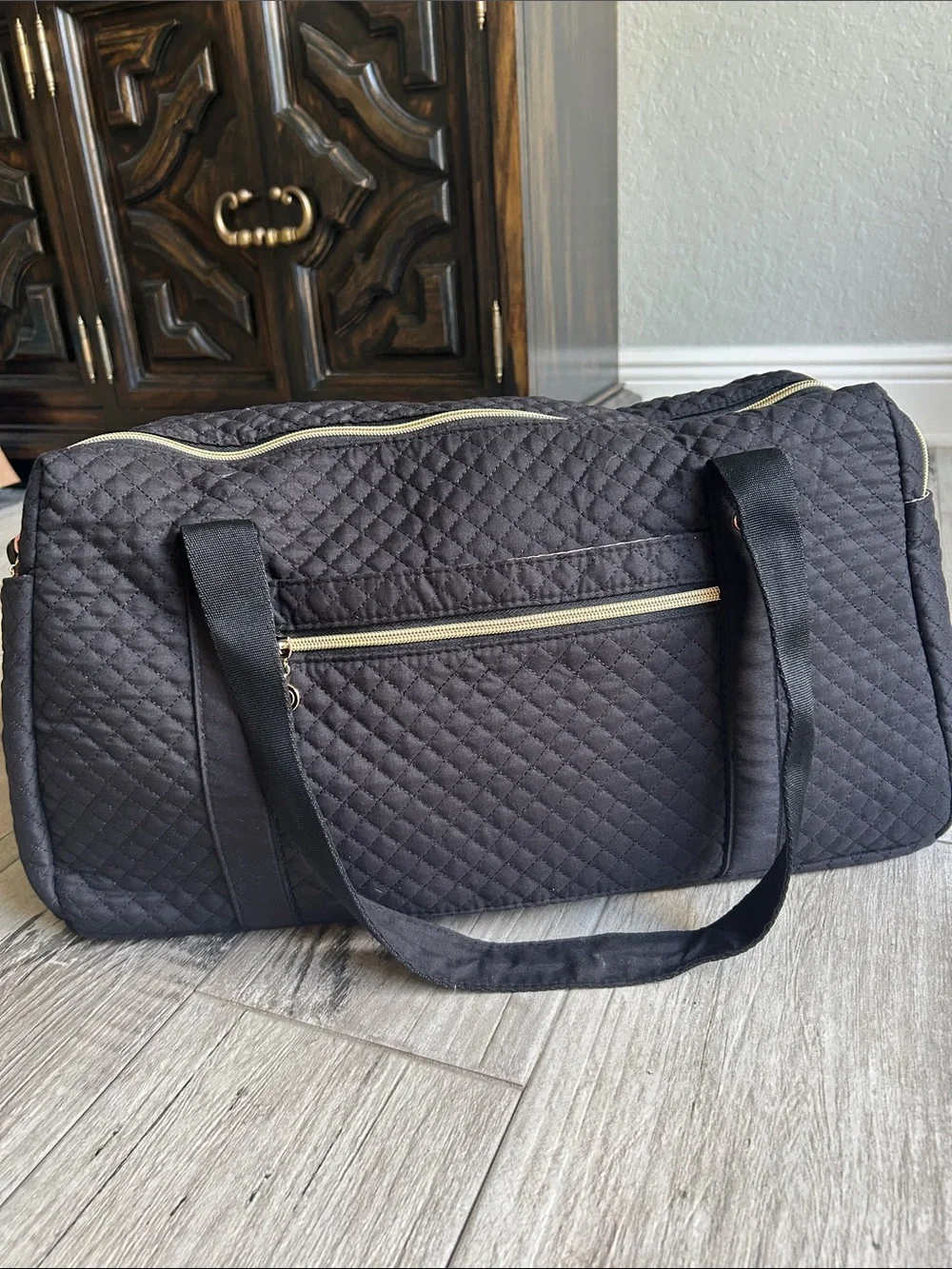 BAGSMART Quilted Diaper Bag / Mom Tote – Black